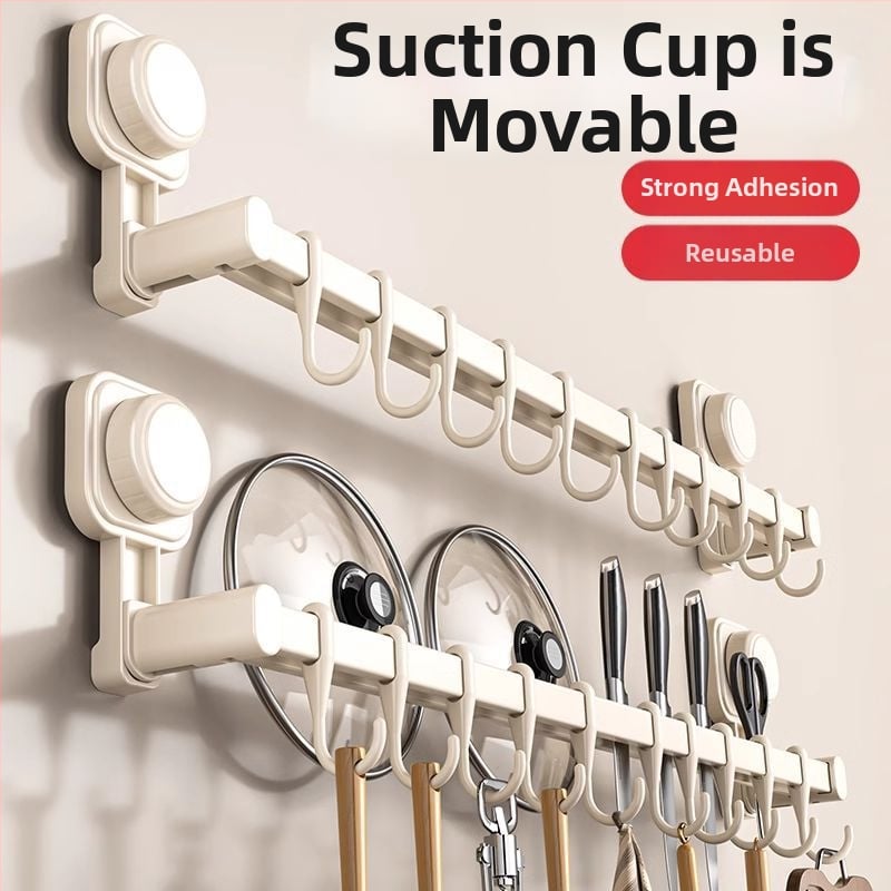 Οργανωτής κουζίνας με αναρρόφηση, χωρίς εγκατάσταση, τοίχος-κρεμάστρα για κουτάλες, σπατούλες και μαχαίρια, ανοξείδωτο ατσάλι, έναρξη 2025