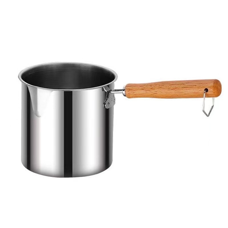 Τηγάνι από ανοξείδωτο ατσάλι 304 με καλάθι τηγανίσματος, εξαιρετικά παχύ φριτέζα για τηγάνισμα και βράσιμο, βάθος 12,5 εκ