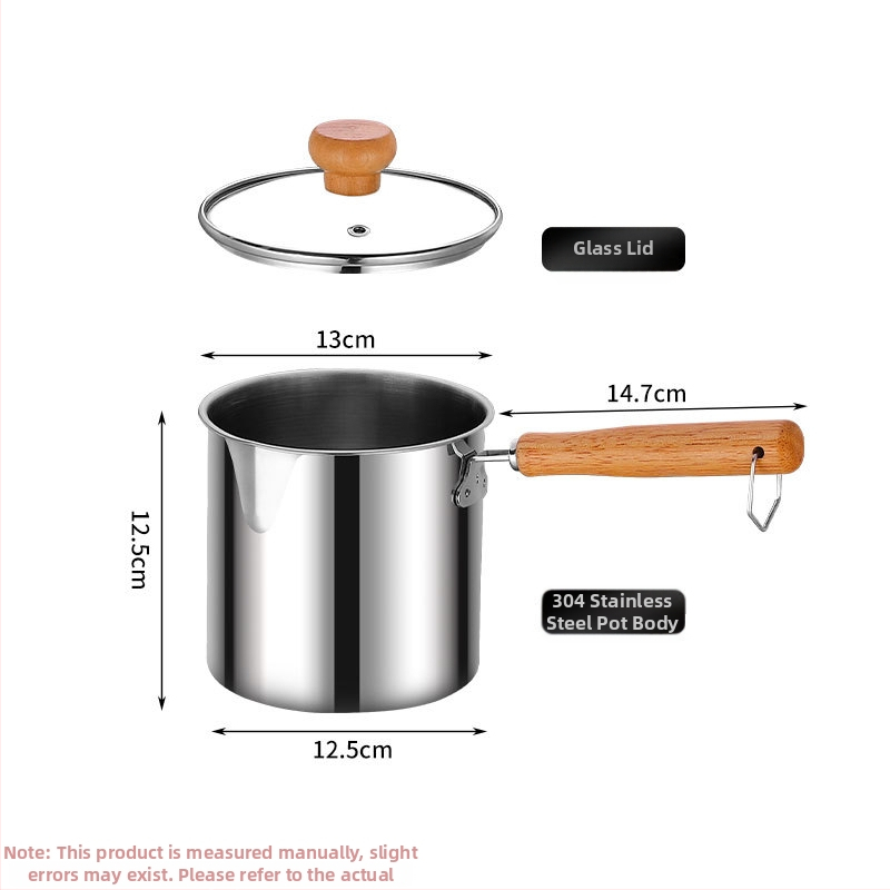 Pan s 304 oceľou na vyprážanie s košíkom na vyprážanie, extra hrubý fritovací hrniec na vyprážanie a varenie, hĺbka 12,5 cm