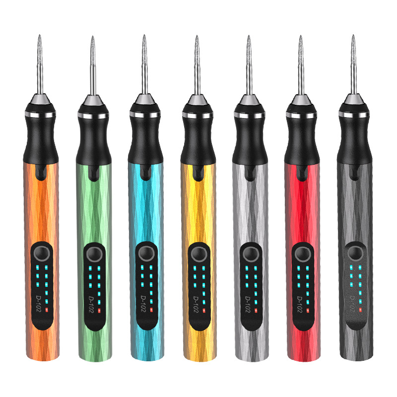 Mini elektromos maró készlet újratölthető lítiumakkumulátorral, gravíró tollal diófa faragáshoz – minden egyben a csiszoláshoz és polírozáshoz: 30 000 rpm, 5 sebesség, 12 órás akkumulátor-élettartam, töltési idő 0,5–1 óra