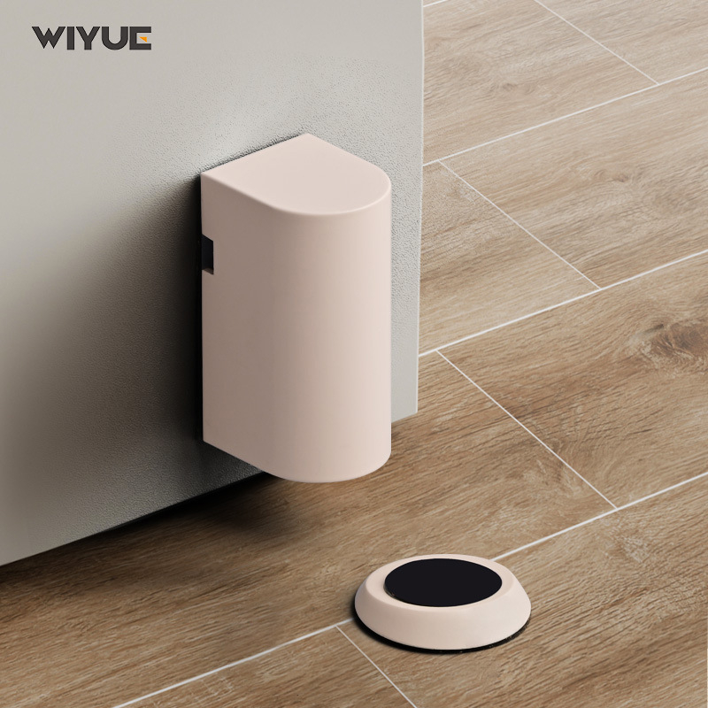 Fúrás nélküli ajtóstopper – ütközésgátló, láthatatlan, mágneses, padlóra szerelhető, modell TT-160, cinkötvözet, elektroplatálás, kézi működtetés, modern egyszerű stílus