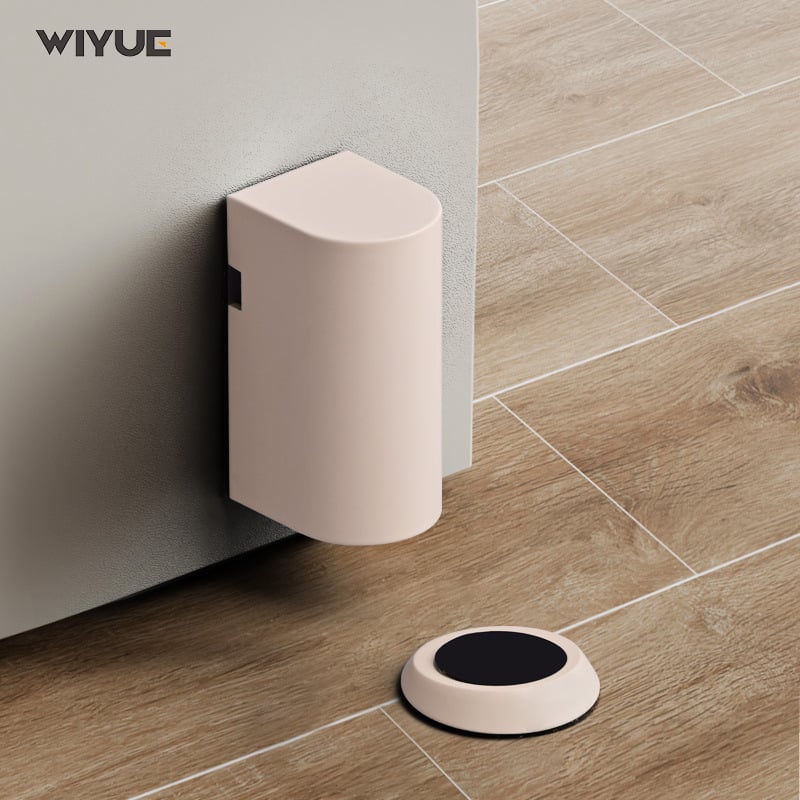 Fúrás nélküli ajtóstopper – ütközésgátló, láthatatlan, mágneses, padlóra szerelhető, modell TT-160, cinkötvözet, elektroplatálás, kézi működtetés, modern egyszerű stílus