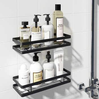 Fali fürdőszobai tárolópolc szénacélból, felületét műanyag bevonattal, 20 kg terhelhetőség, modell J011, Shengbei