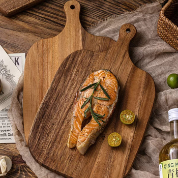 Drvena daska za rezanje s drškom, dvostrana, protuklizna, kućna upotreba, prijenosna