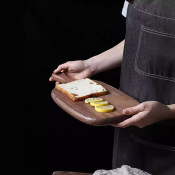 Diófából készült vágódeszka és sajttál – kétoldalas, csúszásmentes, hordozható, háztartási használatra