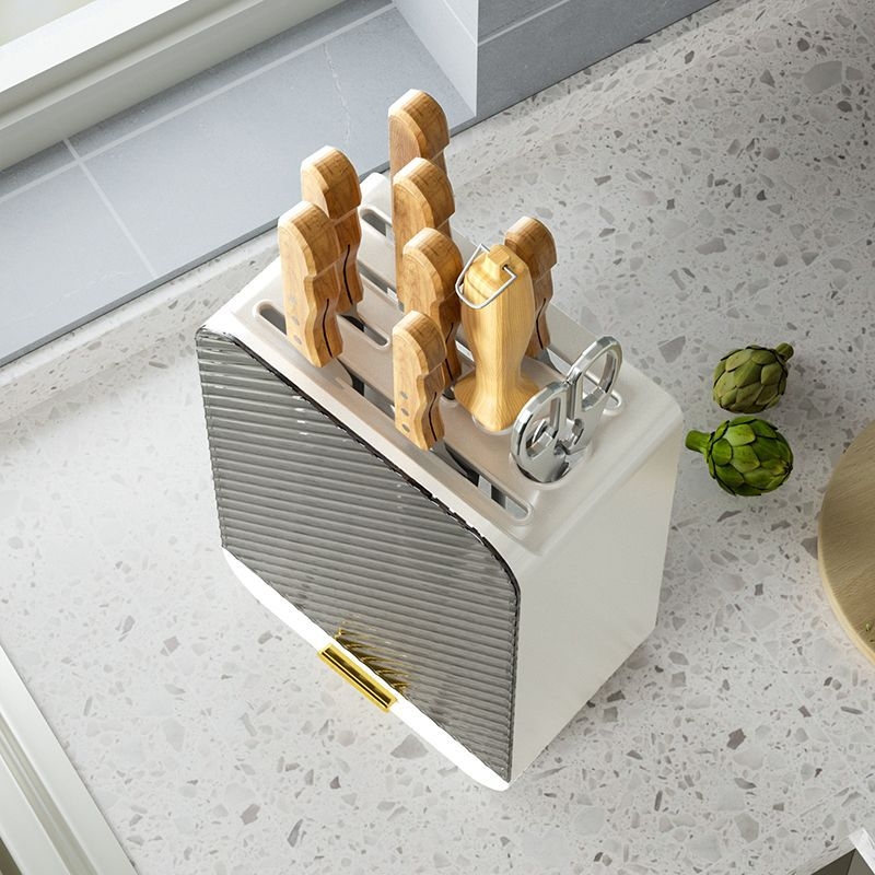 Ραφιέρα μαχαιριών κουζίνας — πλαστικό, επιτοίχιο, καθολικός σχεδιασμός, κινεζικού στυλ ελαφρού πολυτελείας