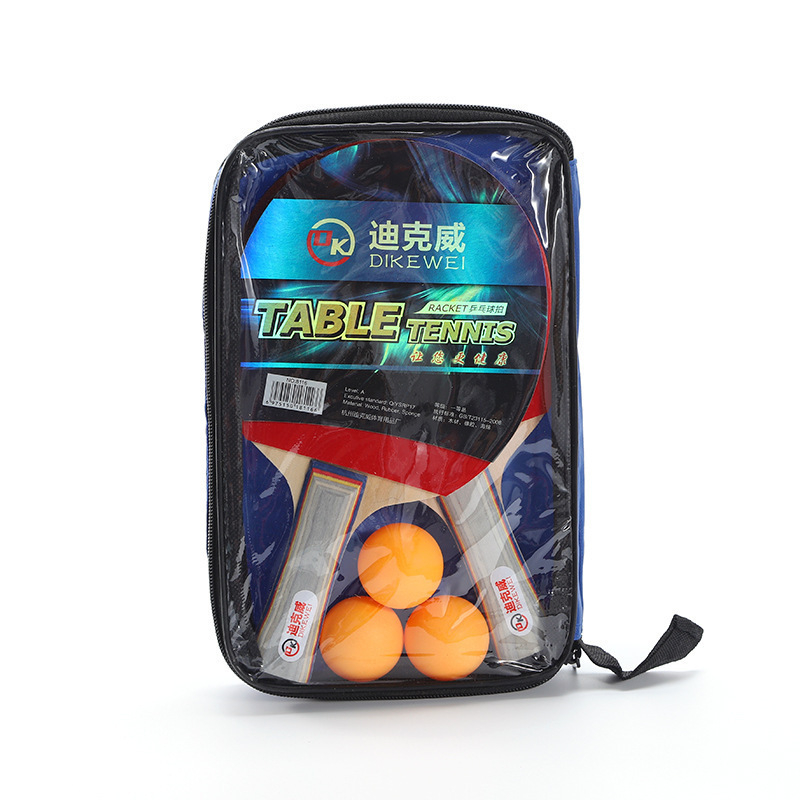 Edzésre szánt asztaliteniszütő készlet — Dickway márka, hosszú nyélű direkt ütő, nyárfa penge, testreszabható