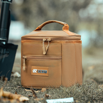 Ruke kamping set začinskih kutija — prijenosni organizator za začine s kompletom boca; Materijali: 900D Oxford tkanina, pearl cotton, aluminijska folija