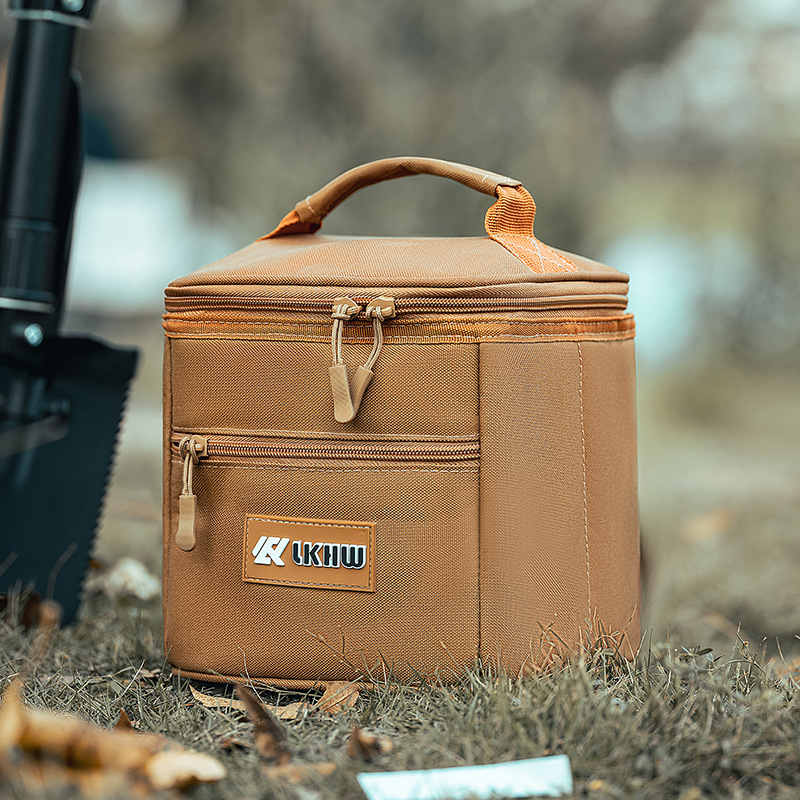 Ruke kamping set začinskih kutija — prijenosni organizator za začine s kompletom boca; Materijali: 900D Oxford tkanina, pearl cotton, aluminijska folija