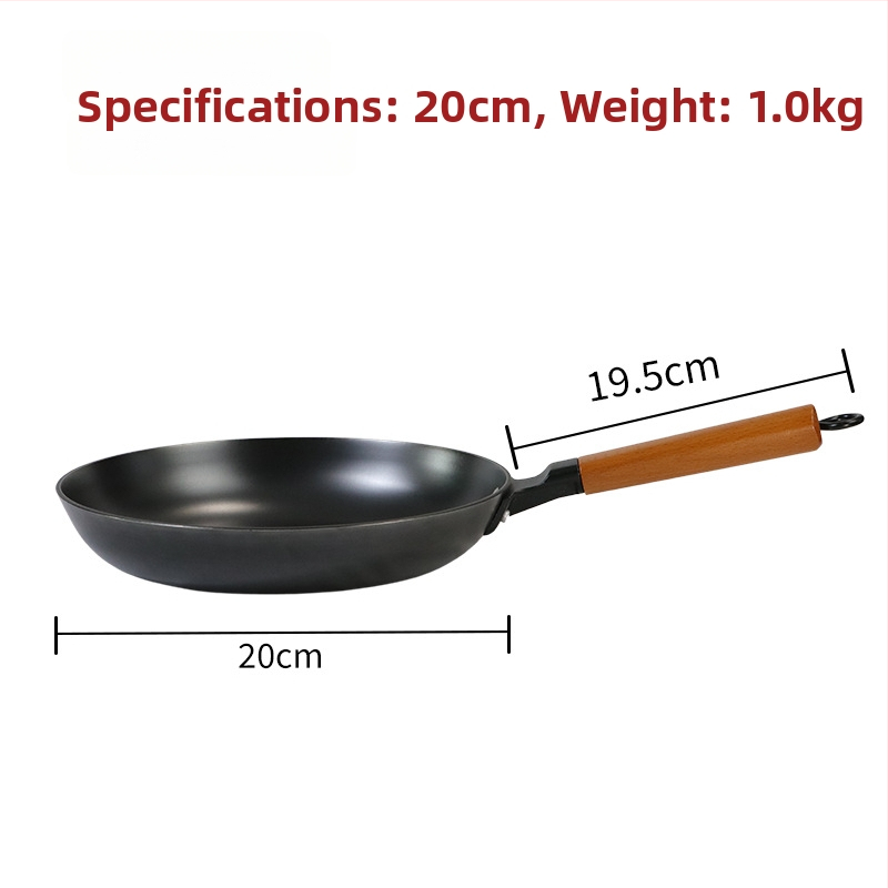 Tava od lijevanog željeza, bez premaza, neprijanjajuća, dubina 5 cm, oko 1,2 kg, pogodna za sve štednjake