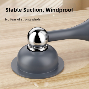 Stopper magnetic pentru uși cu ventuză, montaj fără găuri, pentru baie, din silicon, finisaj electroplacat