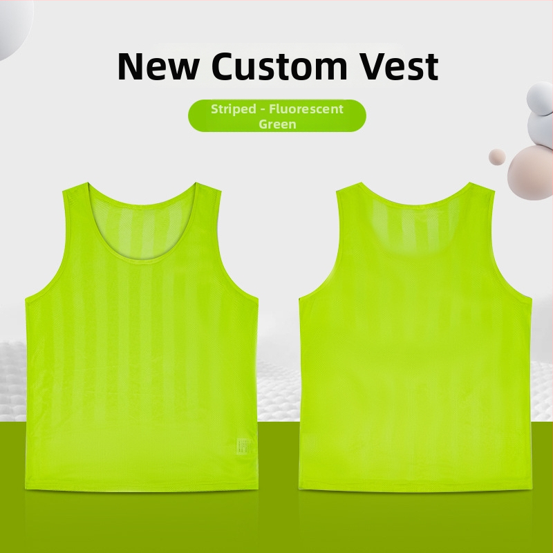 Detský tréningový dres na futbal s pruhovanou sieťovinou, polyester, unisex, vlastné logo