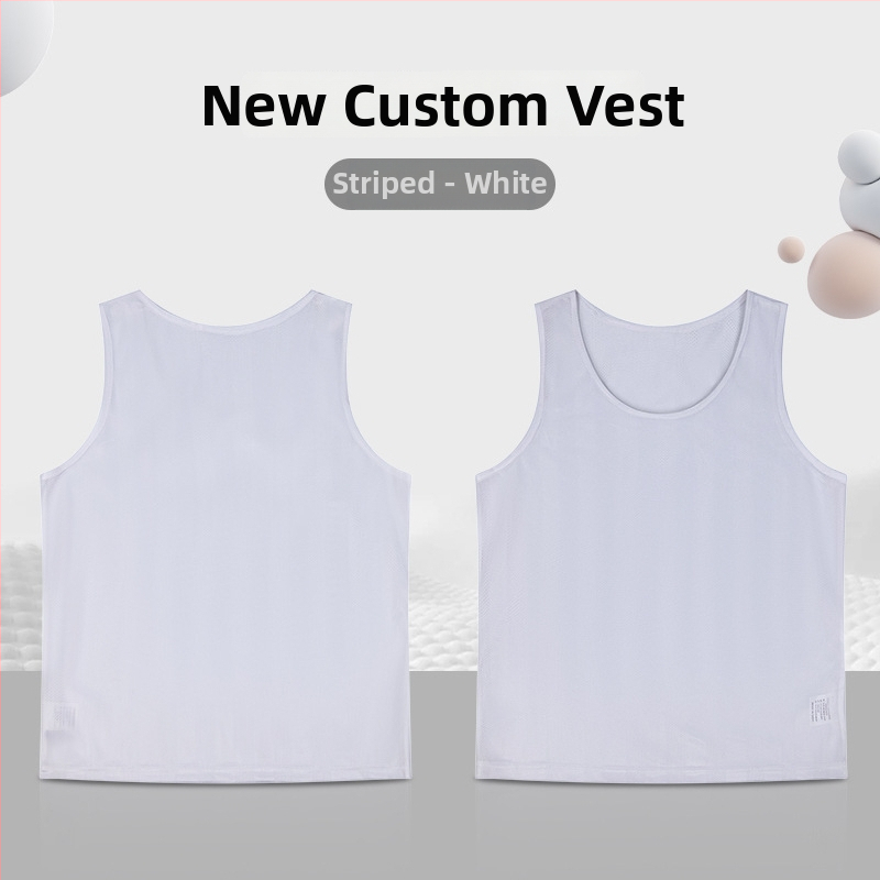 Detský tréningový dres na futbal s pruhovanou sieťovinou, polyester, unisex, vlastné logo