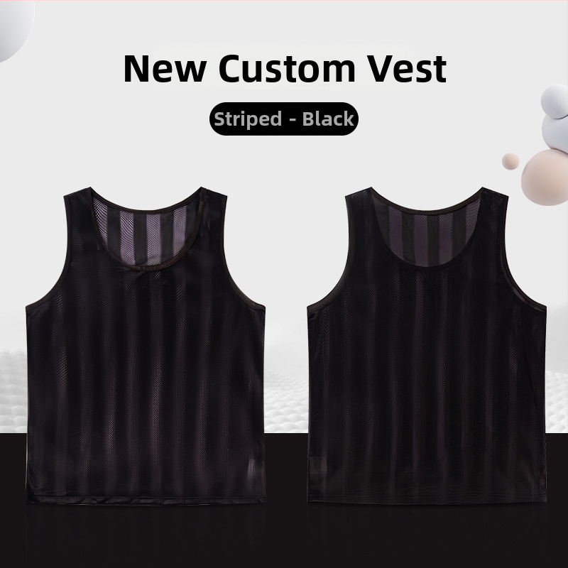 Detský tréningový dres na futbal s pruhovanou sieťovinou, polyester, unisex, vlastné logo