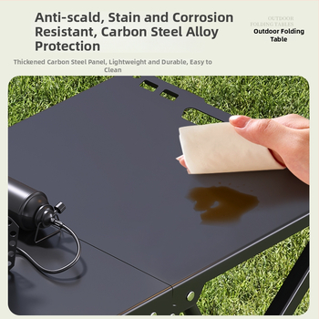 Masă pliabilă tactică – set masă și scaune pentru camping, structură din fier, specificație unică, lansare vara 2025