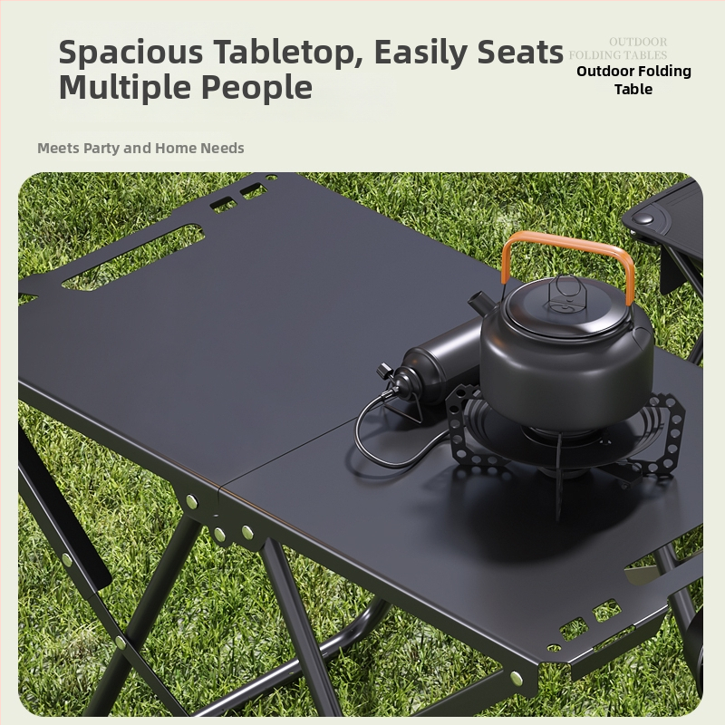 Masă pliabilă tactică – set masă și scaune pentru camping, structură din fier, specificație unică, lansare vara 2025