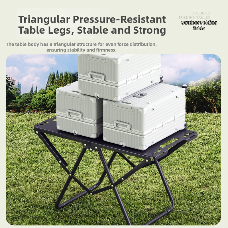 Masă pliabilă tactică – set masă și scaune pentru camping, structură din fier, specificație unică, lansare vara 2025