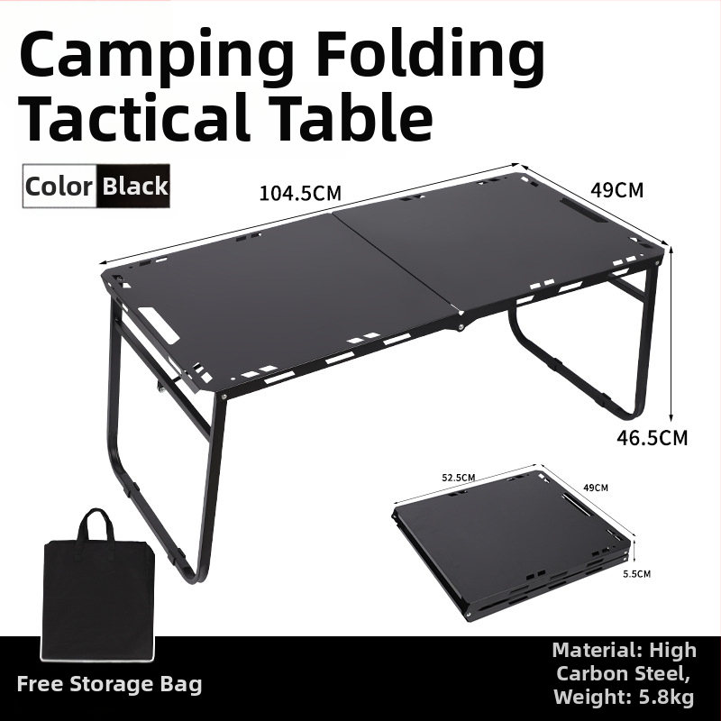 Masă pliabilă tactică – set masă și scaune pentru camping, structură din fier, specificație unică, lansare vara 2025