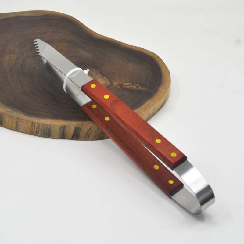 3-частен комплект за барбекю от неръждаема стомана: щипка за барбекю, вилица за грил и лопатка