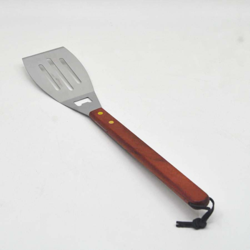 3-частен комплект за барбекю от неръждаема стомана: щипка за барбекю, вилица за грил и лопатка