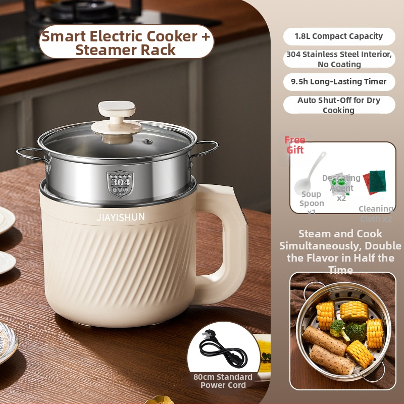 Oală electrică inteligentă de gătit cu vas interior din oțel inoxidabil, control microcomputer, două straturi, funcție de programare a timpului — model YY-ZNDG18FF