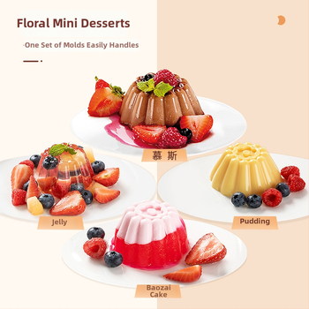 Formă de budincă din ABS cu capac, pentru uz casnic, potrivită pentru iaurt înghețat, mousse și jeleu, ustensilă pentru hrana bebelușilor