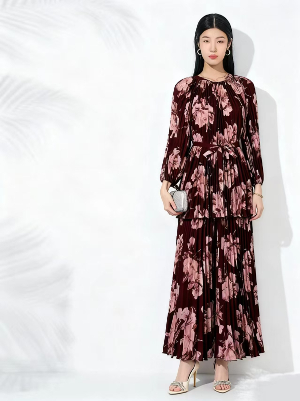 Dva dijela seta: top s dugim rukavima i duge hlače, print s blokovima boja, poliester, elegantan poslovni stil, za sve sezone.