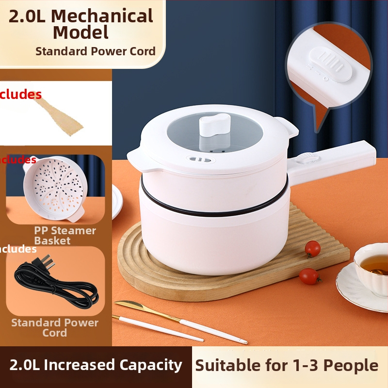 Oală electrică de gătit cu vas interior din oțel inoxidabil, putere până la 800W, control prin microcomputer, reglare temperatură și temporizare, potrivită pentru 1–2 persoane