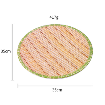 Κύκλιος δίσκος από μελαμίνη με σχέδιο μπαμπού, μη κατάλληλος για φούρνο μικροκυμάτων, προσαρμογή, ποιότητα Α' τάξης