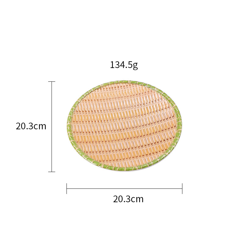 Κύκλιος δίσκος από μελαμίνη με σχέδιο μπαμπού, μη κατάλληλος για φούρνο μικροκυμάτων, προσαρμογή, ποιότητα Α' τάξης