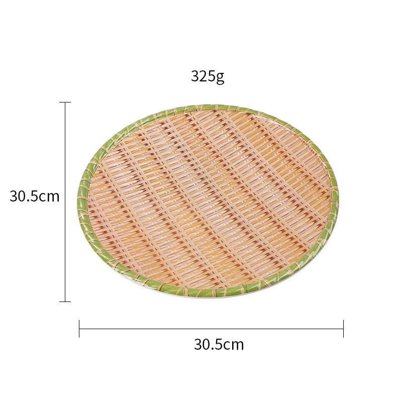 Κύκλιος δίσκος από μελαμίνη με σχέδιο μπαμπού, μη κατάλληλος για φούρνο μικροκυμάτων, προσαρμογή, ποιότητα Α' τάξης