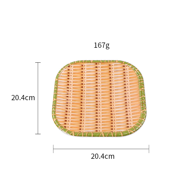 Κύκλιος δίσκος από μελαμίνη με σχέδιο μπαμπού, μη κατάλληλος για φούρνο μικροκυμάτων, προσαρμογή, ποιότητα Α' τάξης