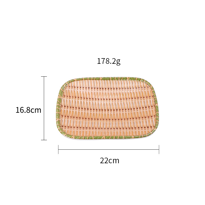 Κύκλιος δίσκος από μελαμίνη με σχέδιο μπαμπού, μη κατάλληλος για φούρνο μικροκυμάτων, προσαρμογή, ποιότητα Α' τάξης