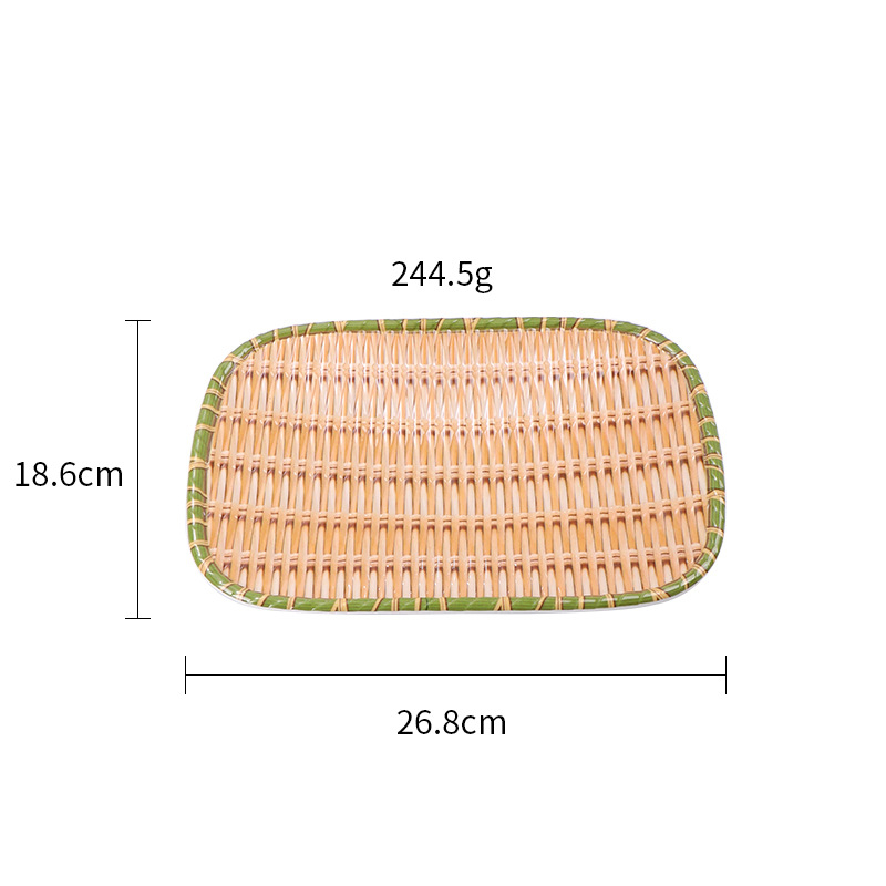 Κύκλιος δίσκος από μελαμίνη με σχέδιο μπαμπού, μη κατάλληλος για φούρνο μικροκυμάτων, προσαρμογή, ποιότητα Α' τάξης