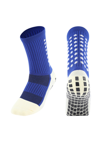 Futball zokni középső vádlira, pamut-nylon, párnázott, törölköző alj, csúszásmentes