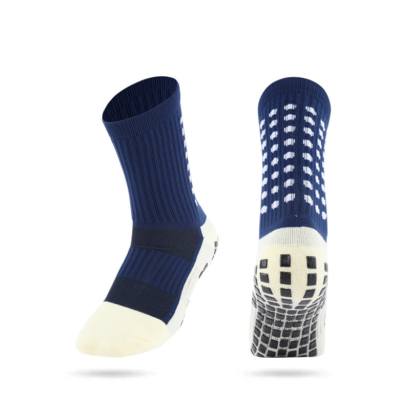 Futball zokni középső vádlira, pamut-nylon, párnázott, törölköző alj, csúszásmentes