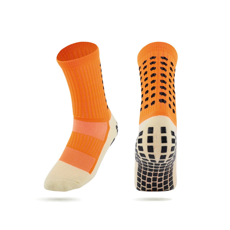 Futball zokni középső vádlira, pamut-nylon, párnázott, törölköző alj, csúszásmentes