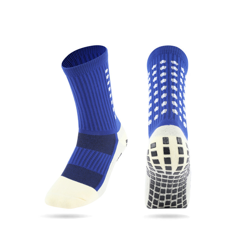Futball zokni középső vádlira, pamut-nylon, párnázott, törölköző alj, csúszásmentes