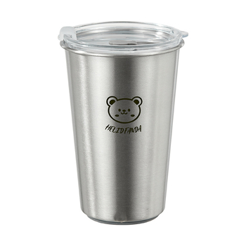 Κούπα καφέ από ανοξείδωτο χάλυβα 304, εξωτερική φορητή, γρήγορη ψύξη, Bear Family σχέδιο, εκτύπωση λογότυπου