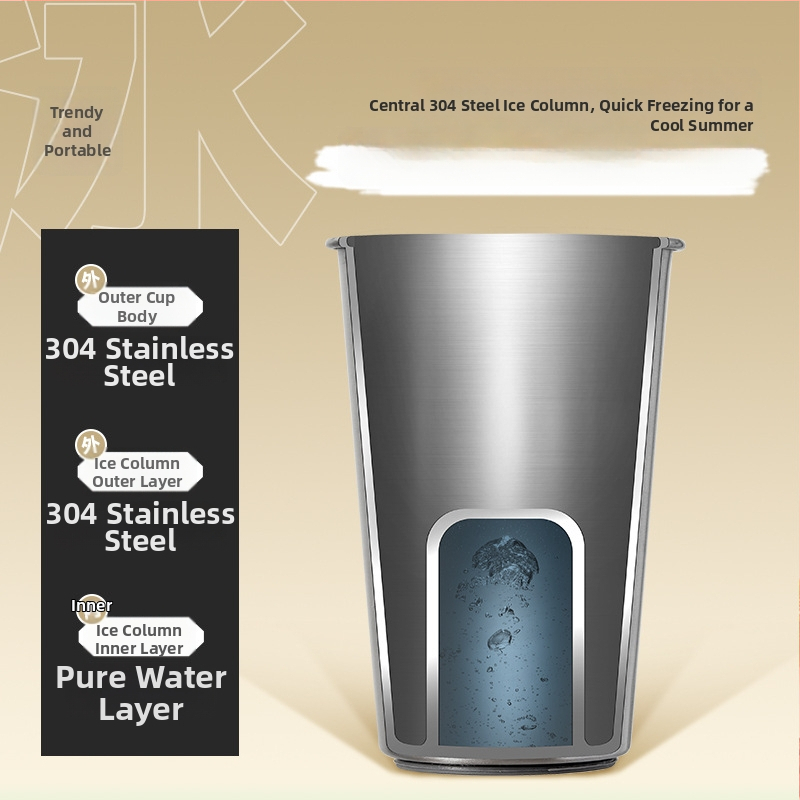 Šálka na kávu z nehrdzavejúcej ocele 304, vonkajšia prenosná, rýchle chladenie, Bear Family vzor, tlač loga