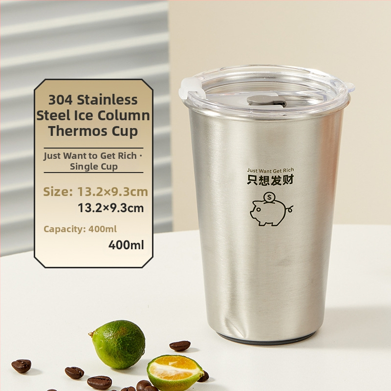 Šálka na kávu z nehrdzavejúcej ocele 304, vonkajšia prenosná, rýchle chladenie, Bear Family vzor, tlač loga