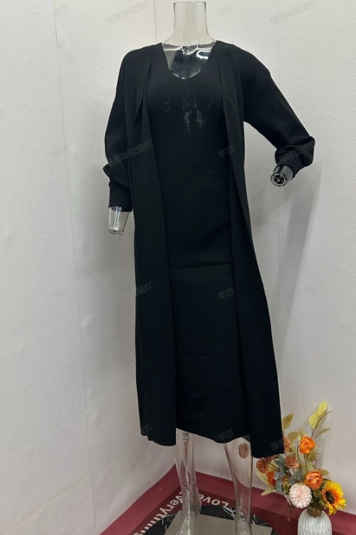 Costum fustă casual, unicolor, mâneci lungi, poliester, conținut poliester 95%+