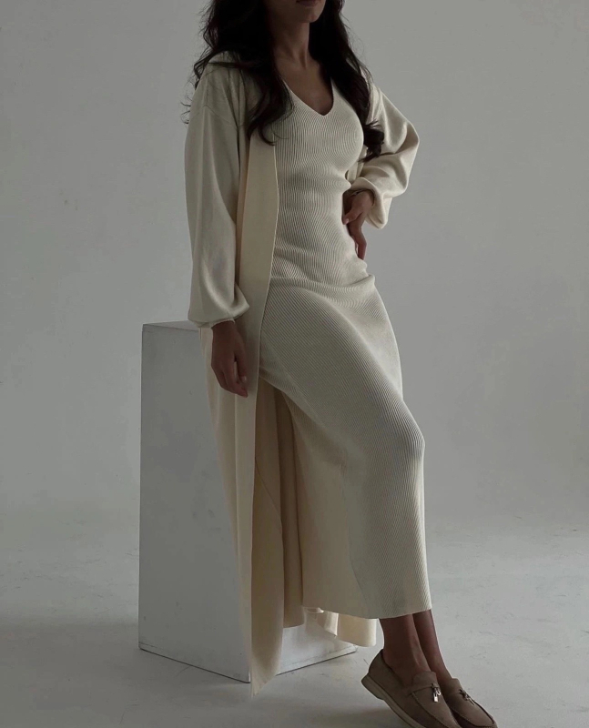 Costum fustă casual, unicolor, mâneci lungi, poliester, conținut poliester 95%+