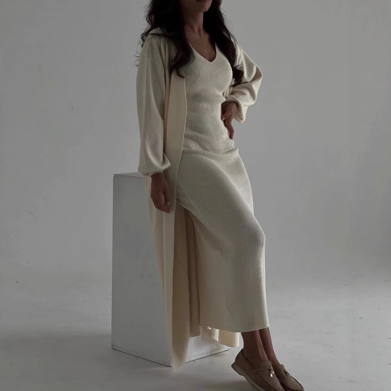 Costum fustă casual, unicolor, mâneci lungi, poliester, conținut poliester 95%+