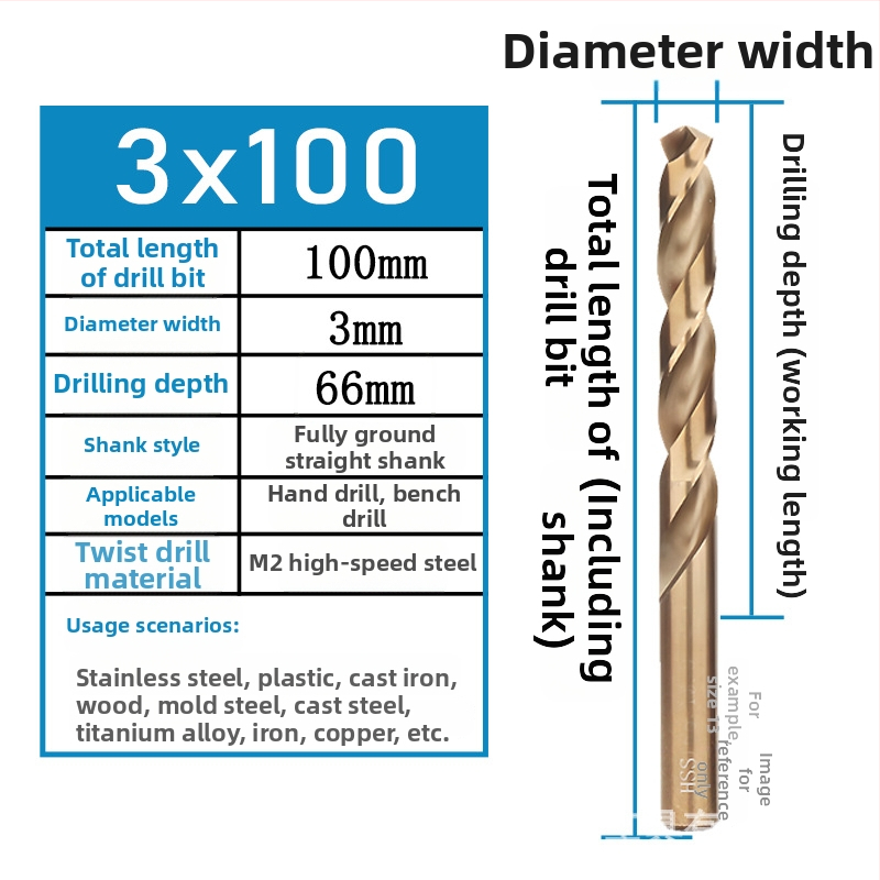 FH-Fenghua fúró, HSS 6542, egyenes nyél, a nyél átmérője megegyezik a furó átmérőjével, fémhez, műanyaghoz és fához