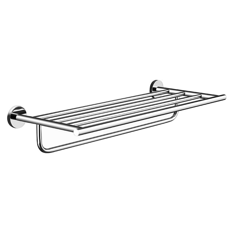 Lang Pai suport pentru prosoape din cupru pentru baie, 2 etaje, finisaj electroplacat, încărcare 20 kg