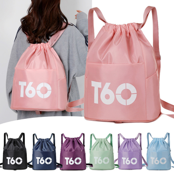 Rucsac cu șnur ultraușor, pliabil, pentru sporturi în aer liber – nylon, căptușeală poliester, unisex, potrivit pentru baschet, fotbal și drumeții