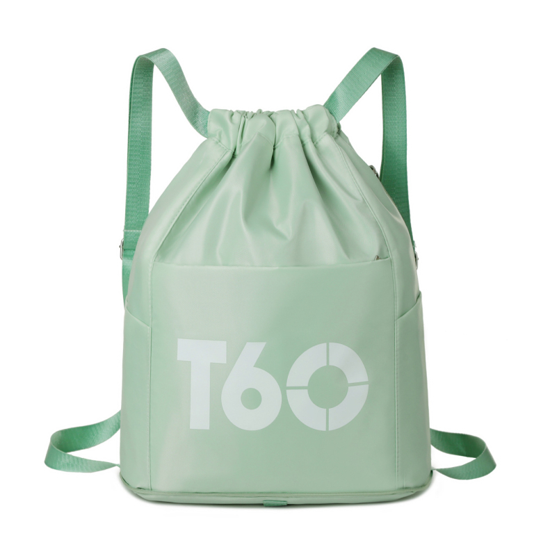 Rucsac cu șnur ultraușor, pliabil, pentru sporturi în aer liber – nylon, căptușeală poliester, unisex, potrivit pentru baschet, fotbal și drumeții