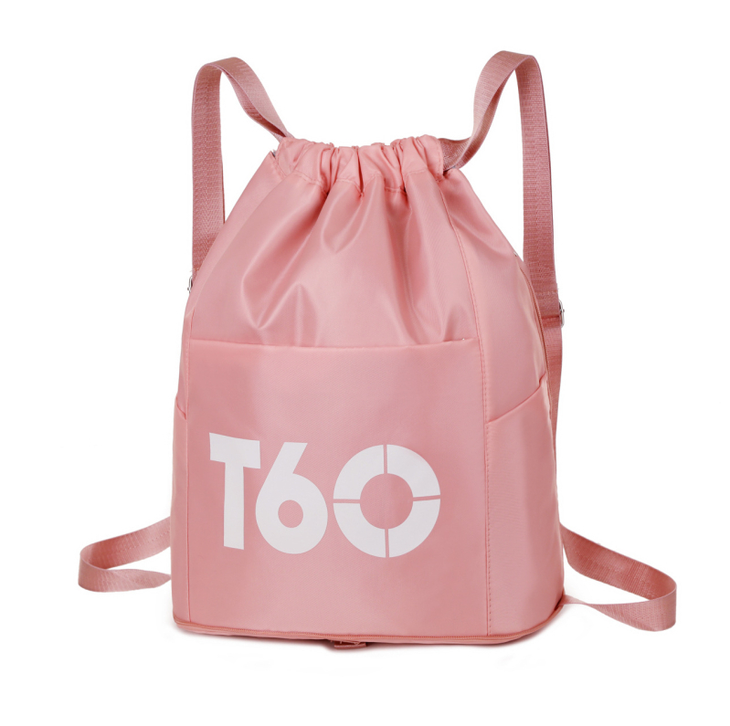 Rucsac cu șnur ultraușor, pliabil, pentru sporturi în aer liber – nylon, căptușeală poliester, unisex, potrivit pentru baschet, fotbal și drumeții