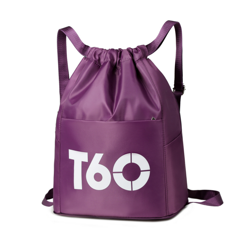 Rucsac cu șnur ultraușor, pliabil, pentru sporturi în aer liber – nylon, căptușeală poliester, unisex, potrivit pentru baschet, fotbal și drumeții